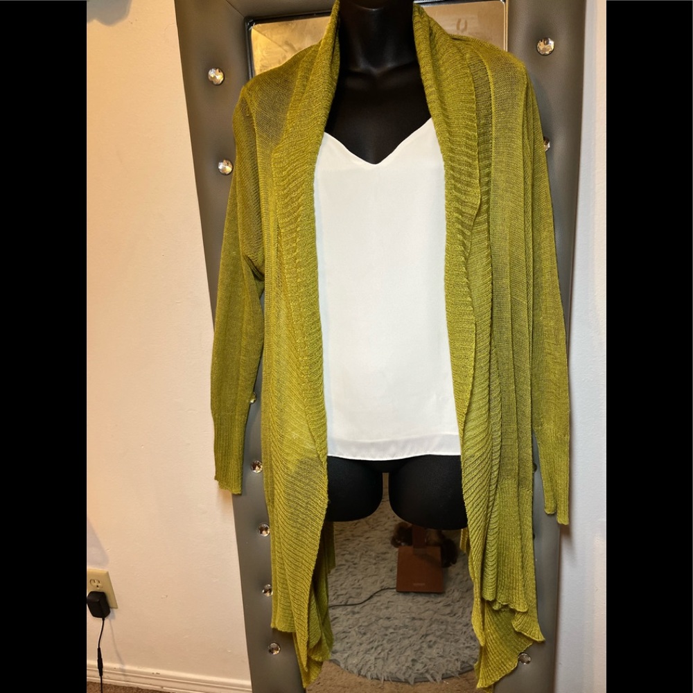 Sheer light weight shark tail cardigan